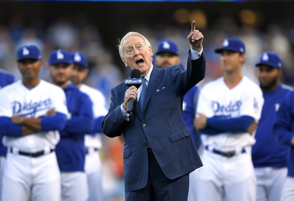 Plaschke: Vin Scully's voice, a serenade of rebirth, will live on forever in Los Angeles