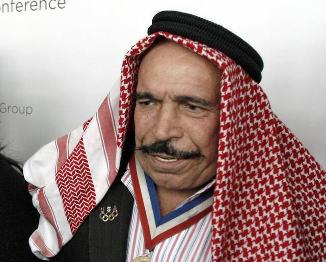 The Iron Sheik appears during 140: The Twitter Conference LA in Los Angeles on Sept. 22, 2009. The Iron Sheik, born Hossein Khosrow Ali Vaziri, died Wednesday, June 7, 2023, at age 81.