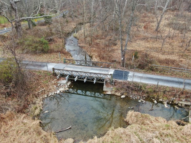 Dec. 1, 2023: Board of Carroll County Carroll County Commissioners meeting Thursday, discussed the possible closing of the bridge at Babylon Road, looking west near Kump Station Road, at upper left. County officials are considering replacing the Babylon Road bridge with something new and safer. The bridge crosses over Silver Run in northwestern Carroll County. (Jeffrey F. Bill/Staff)