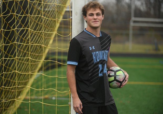 Dec. 5, 2023: Howard High School boys soccer student athlete Logan Ehart. (Brian Krista/staff photo)