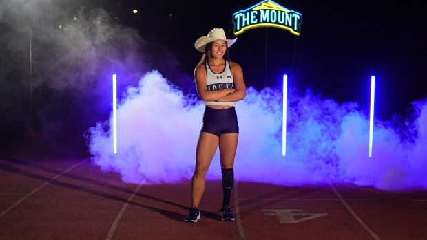 Mount St. Mary's freshman track and field athlete Catherine 