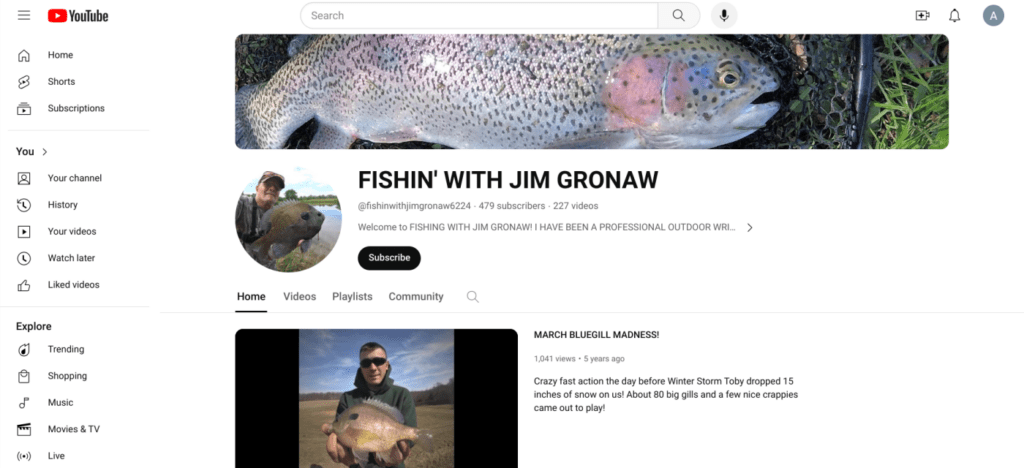 Jim Gronaw: Some YouTube fishing channels worth checking out | OUTDOORS COMMENTARY