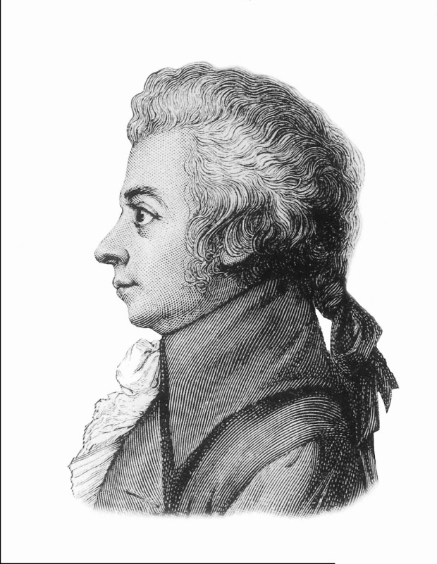 Wolfgang Amadeus Mozart. Handout print