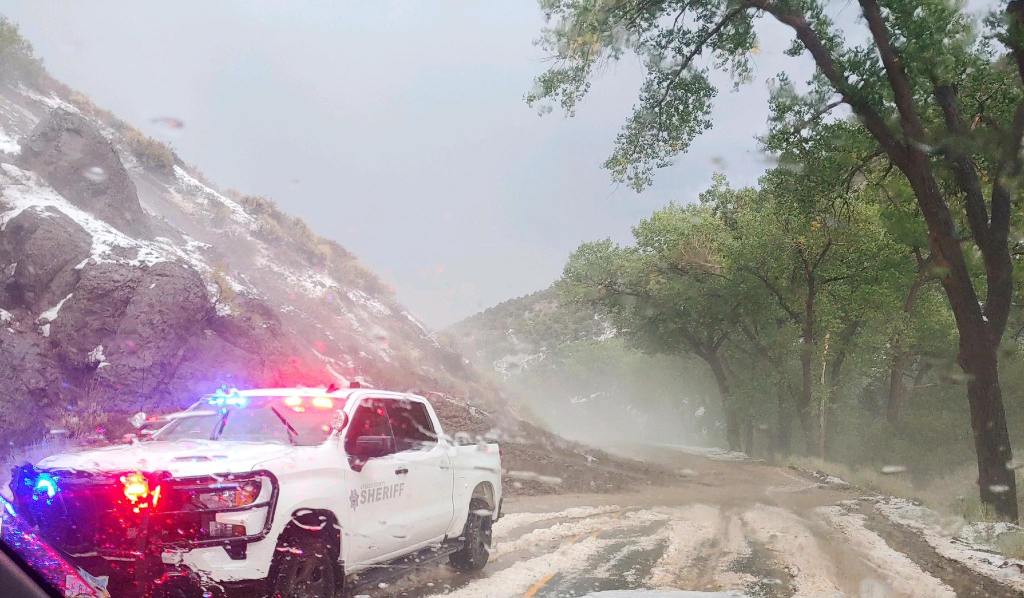 Six Mile Canyon Road closed, caution on Geiger Grade due to rockslides