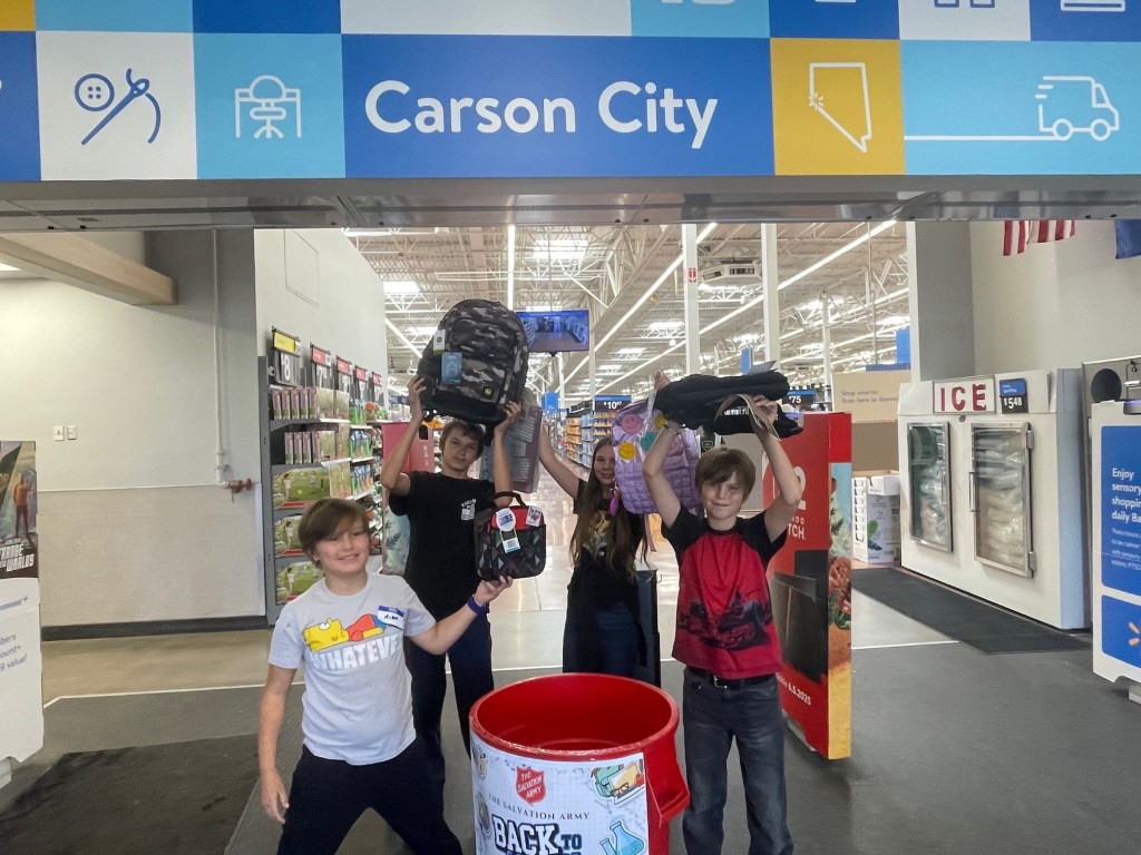 Walmart shoppers help Carson City Salvation Army ‘Stuff the Bus’ with school supplies
