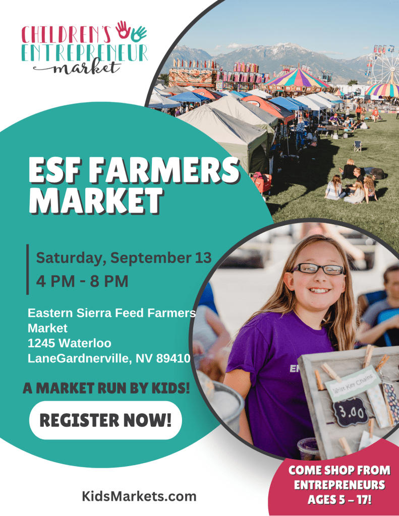 Kids Market partners with Eastern Sierra Feed Farmers Market in September
