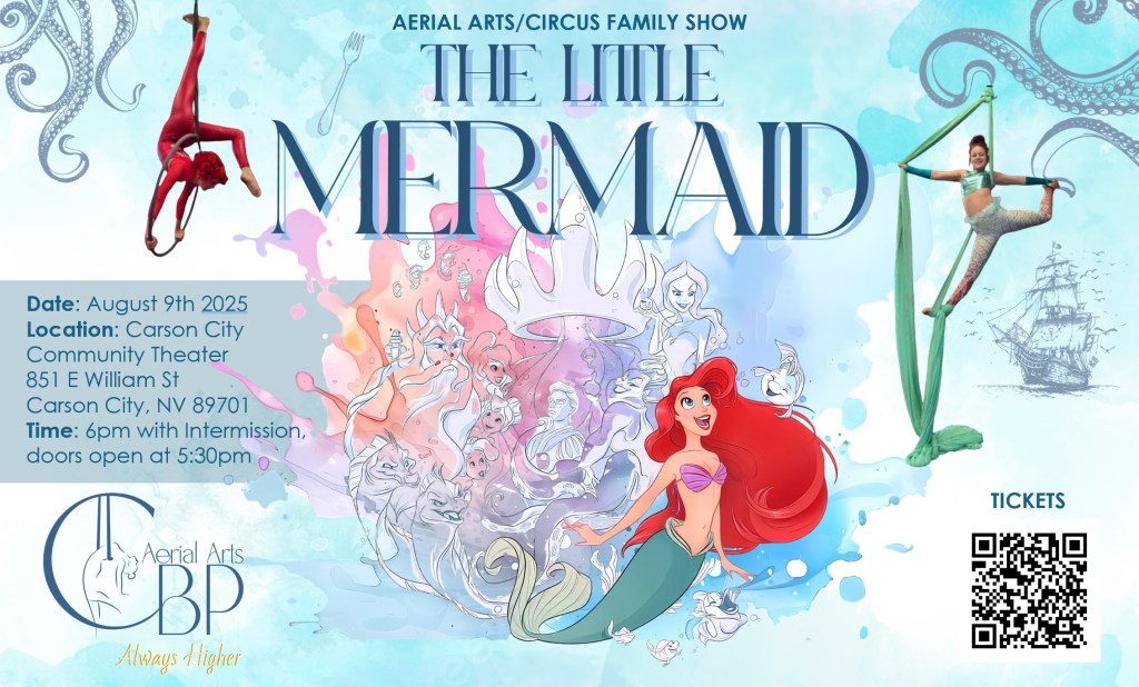 Under the sea and in the air! The Little Mermaid, an Aerial Arts and Circus Show, happening Saturday in Carson City