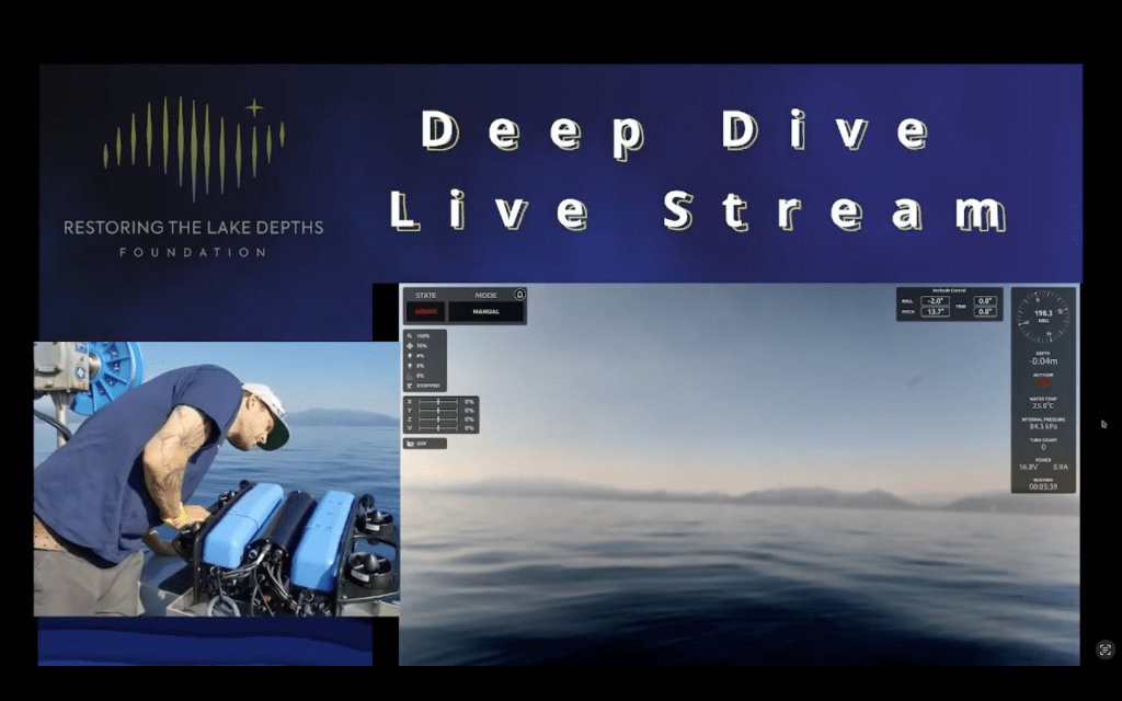 History in real time: Watch first-ever Deep Dive Live Stream from the bottom of Lake Tahoe