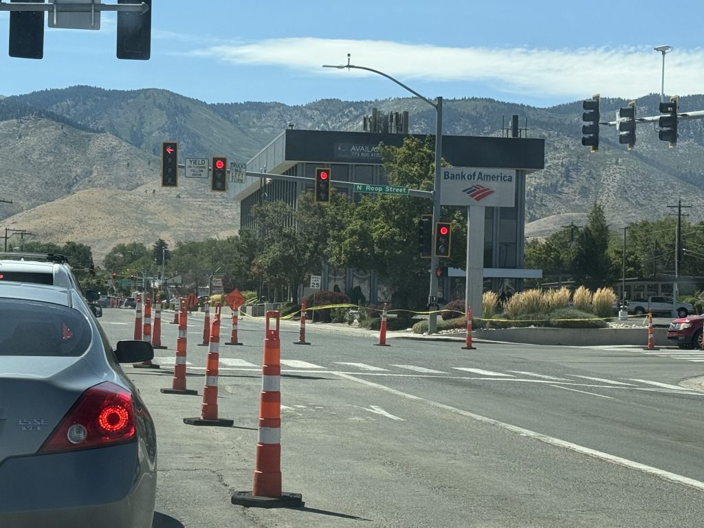Carson City woman arrested after cutting traffic line, yelling at construction worker then hitting him with her car