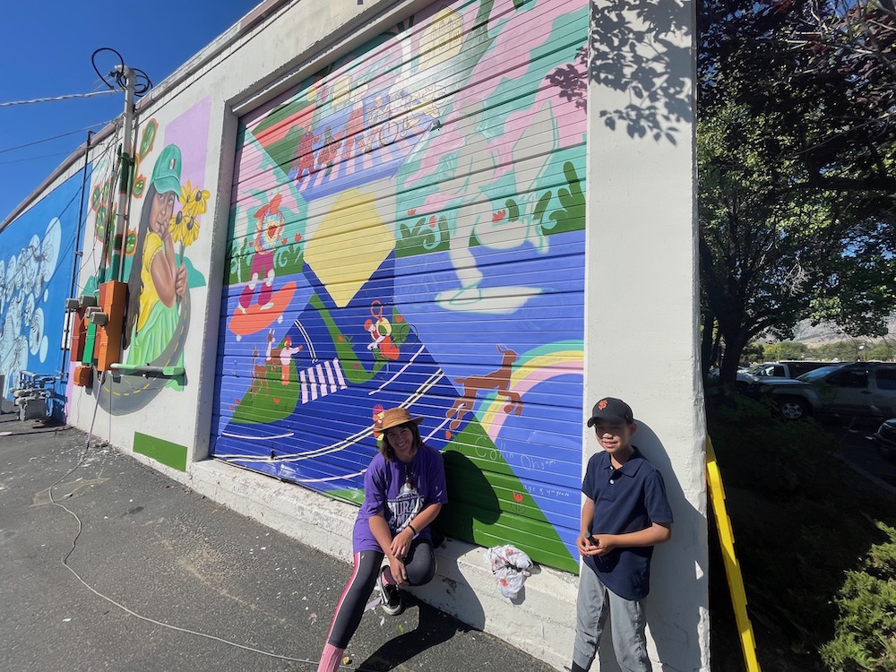 Carson City Murals and Music Festival pairs 9-year-old’s winning work with adult artist to highlight road safety awareness