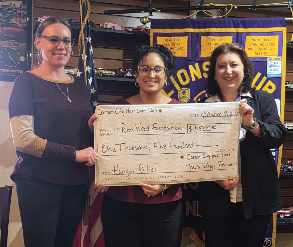 Carson City Host Lions Club donates $6K to support Carson City hunger relief efforts