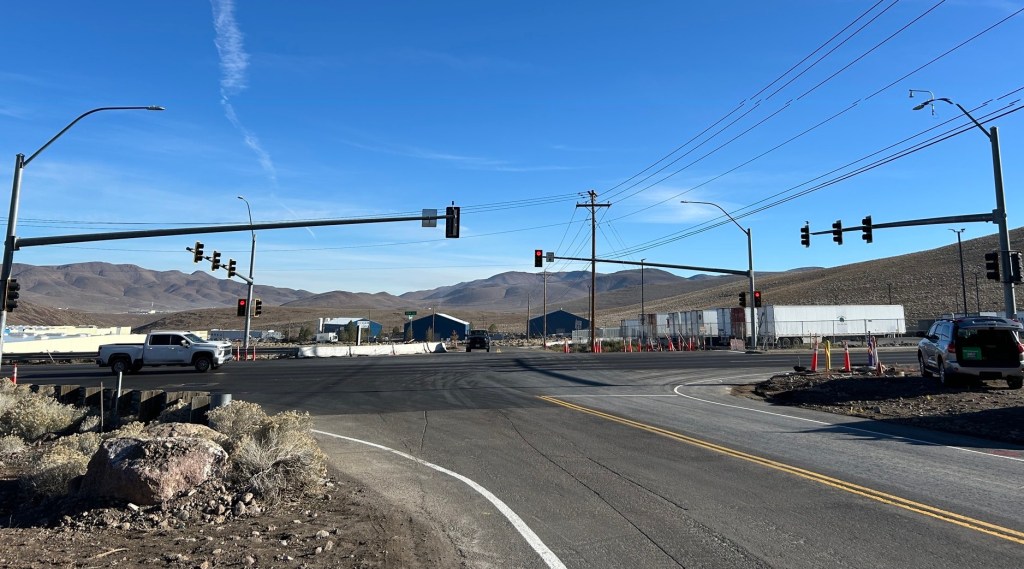 Storey County, NDOT install traffic signals at Sydney Drive and USA Parkway in TRI-Center